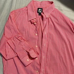 Footjoy button down dress shirt.
